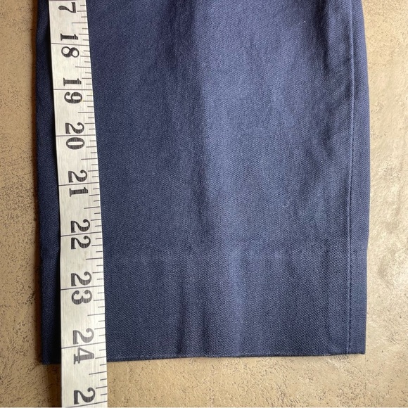 Everlane Cropped Side Zip Workpants Navy Blue Women's Sz 10 - Picture 7 of 10